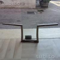 Apehanger manubrio harley acciaio lucidato bagger