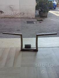 Apehanger manubrio harley acciaio lucidato bagger