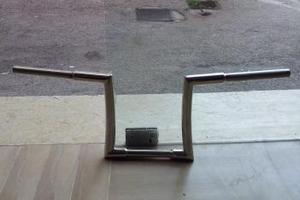 Apehanger manubrio harley acciaio lucidato bagger