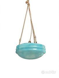 Lampadario sospeso Art Déco vetro opalino Murano