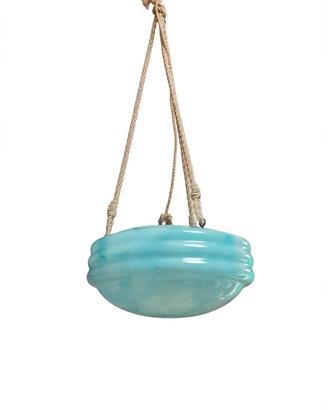 Lampadario sospeso Art Déco vetro opalino Murano