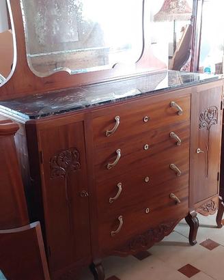 Comò Credenza Liberty Primi '900 con Marmo 