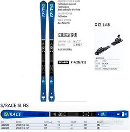 SCI SALOMON S/RACE FIS SL SLALOM CON ATTACCHI X12