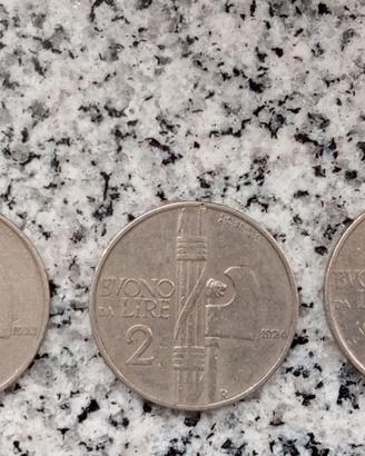 Buono da 2 lire 1925 con altri 1924 1923 Vittorio