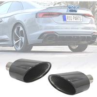 TERMINALI SCARICO AUDI A4 16-19 LOOK RS4 NERO