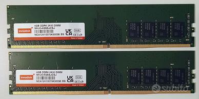 2x Innodisk 4Gb DDR4 2400 UDIMM