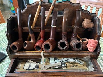 Set pipe con portapipe in legno Rossi Da Vinci