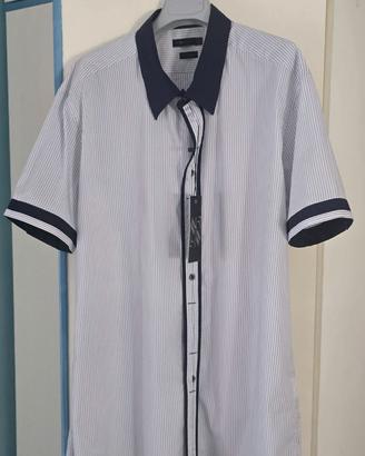 Camicia a maniche corte rigata Piazza Italia
