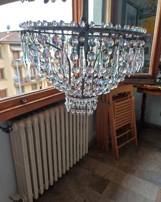 Lampadario vintage cristallo 