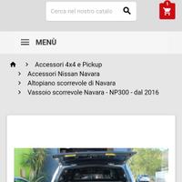  pianale scorrevole per nissan navara e altri