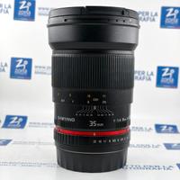 SAMYANG PER CANON 35 mm f 1.4 + GARANZIA USATO