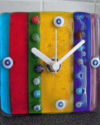 Orologio da tavolo design vetro Murano (nuovo)