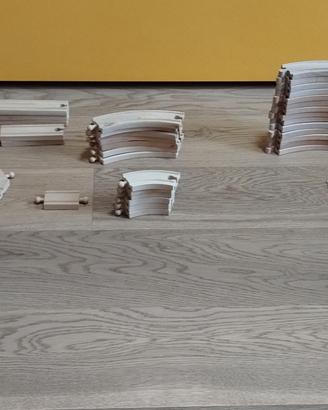 n.52 pz. pista treno legno Eichhorn/Ibrio 