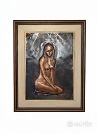 Quadro Bassorilievo in Rame Vintage 