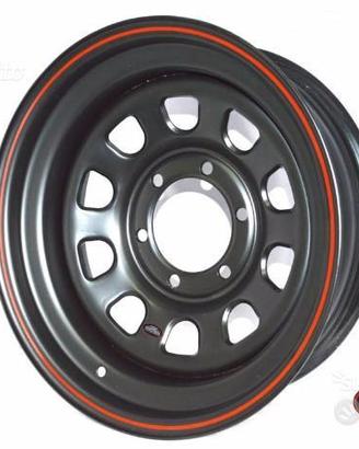 Cerchio daytona nero in acciaio 16x7 et-25