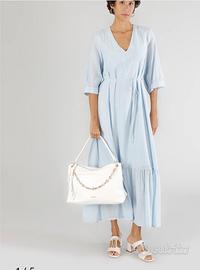 Borsa bianca cafe noir con catena 