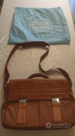 Borsa pelle e tessuto Piquadro