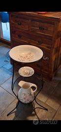 Set toilette completo in ferro e ceramica