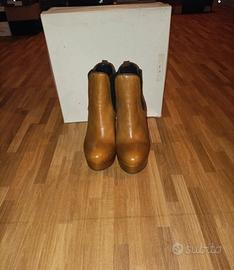 Scarpe 36 vera pelle color cuoio Gastone Lucioli