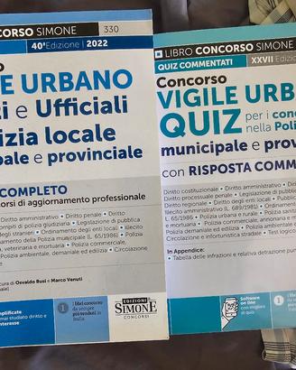2 Manuali e Quiz Polizia Locale ed. Simone