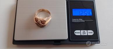 anello uomo oro 18 kt 750 anni 50/60