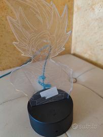 lampada led 3d goku+telecomando