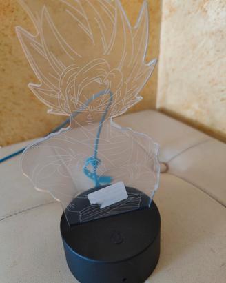 lampada led 3d goku+telecomando