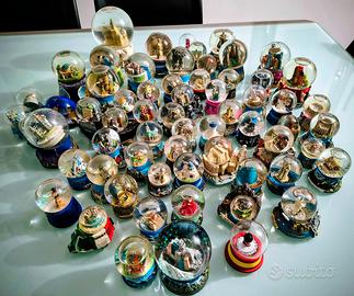 collezione palline vetro con neve