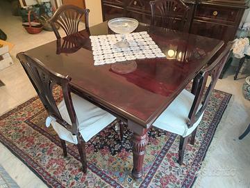 Set Tavolo stile inglese con 6 sedie 