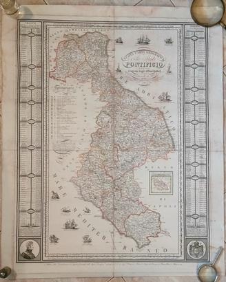 Nuova Carta Geografica dello Stato Pontificio Ripr