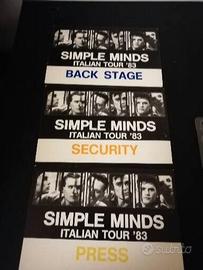serie pass tour 1983 SIMPLE MINDS