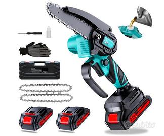 Mini Motosega a Batteria Con 2×2,0Ah Batterie