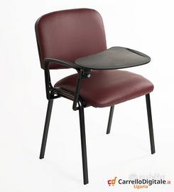 Sedia Imbottita in EcoPelle BORDEAUX con RIBALTINA