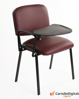 Sedia Imbottita in EcoPelle BORDEAUX con RIBALTINA