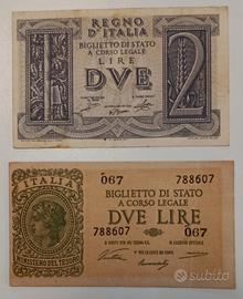 22#. Banconote 2 Lire.
