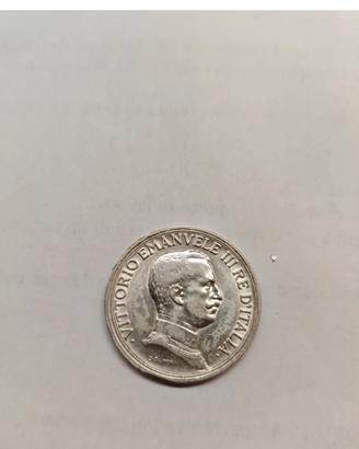 Moneta 2 Lire 1915 Vittorio Emanuele III Quadriga 