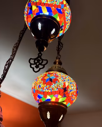 Lampadario Turco a Mosaico 3 luci