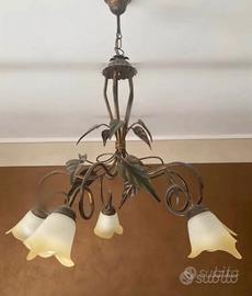 Lampadario + 2 lampade