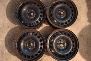 4 cerchi in ferro Opel 6.5Jx16 et 39+  copricerchi