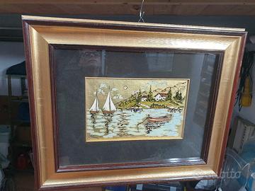 COLLEZIONE ALLIANI Dipinto a Mano su Foglia ORO 