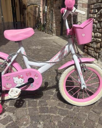 Bicicletta bambina con rotelle regolabili