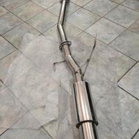 Scarico mitsubishi lancer evo 7 8 9 acciaio  76mm