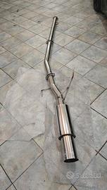 Scarico mitsubishi lancer evo 7 8 9 acciaio  76mm