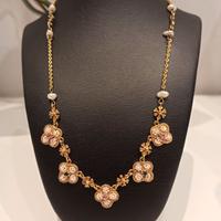 Collana oro 14KT perle scaramazze e microperle