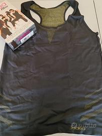 Canotta Donna Jadea nero/lime taglia L/XL