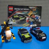 2 macchine con elicottero Lego Racer Cod.8152