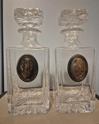 BOTTIGLIE PER LIQUORI cristallo vintage