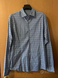 Camicia ÈKS Uomo XL Slim Fit Cotone Fantasia