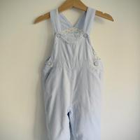 Salopette in velluto azzurro chiaro