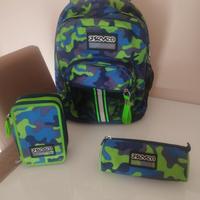 zaino Seven con astuccio a 3 cerniere e bustina 
